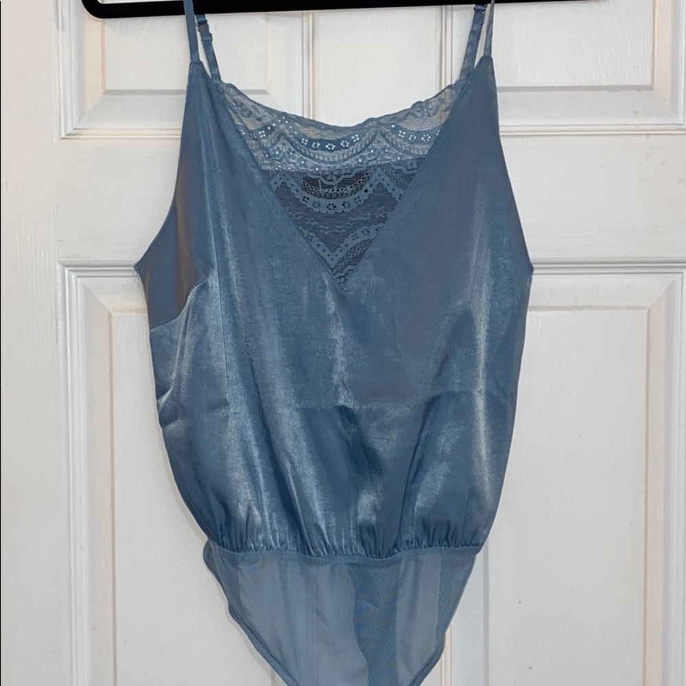Lulus light blue Bodysuit. Size L. Never worn!